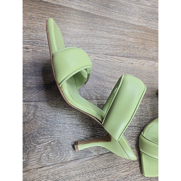 Gia Borghini GIA x Pernille Teisbaek Two Strap Padded Leather Sandals Green 37 - Picture 4 of 16